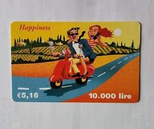 CARTA SCHEDA TELEFONICA HAPPINESS-10.000 LIRE-€ 5,16 