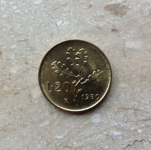 Lire 1980 quercia - 20,