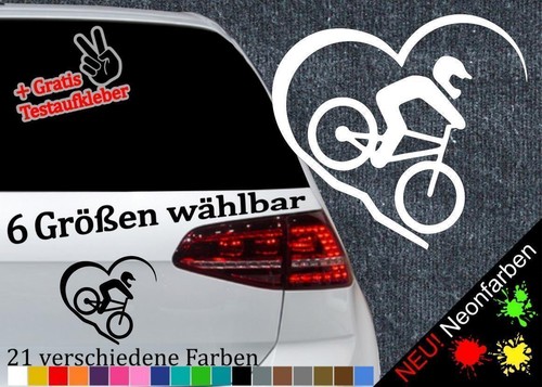 Adesivo cuore downhill 6 - cuore,