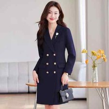 Cappotto Donna Giacca Blu Navy