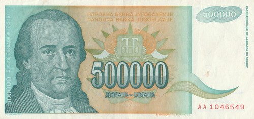 Jugoslavia banconota 500 000 - jugoslavia, 500.000