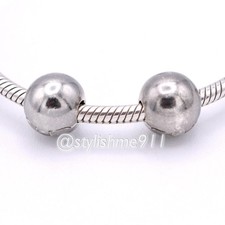 Due autentiche clip a sfera in rodio nero in pensione PANDORA - 791000BR