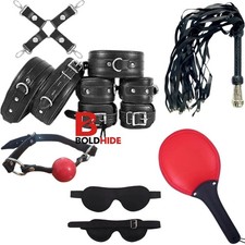 Set BDSM Bondage in Pelle Nera