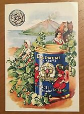 Cartolina pubblicitaria Capperi  all'aceto F,lli Polli - Milano  anno 1950