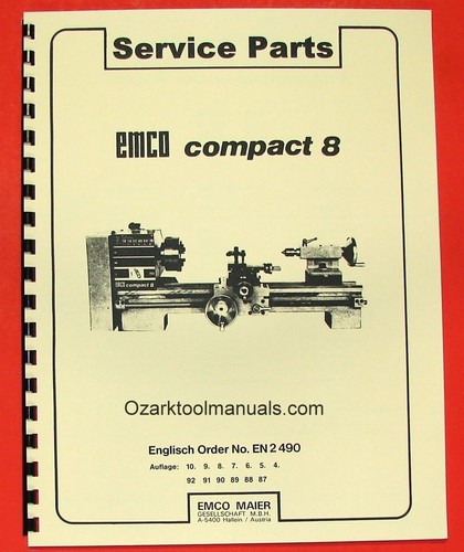 Manuale ricambi tornio metallo