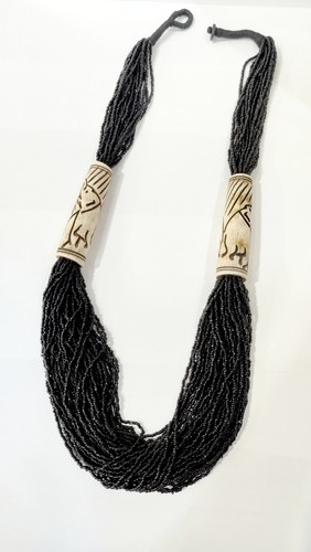Collana multifilo nera vintage - nera,