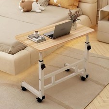 Tavolo per laptop tavolo da letto tavolo per notebook tavolo da cura 90 cm con ruote altezza regolabile