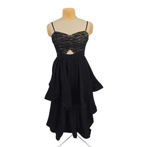 Privy maxi abito nero pizzo - abito,