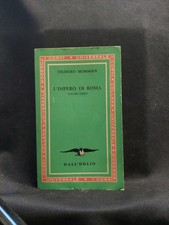 Libro L'Impero di Roma Teodoro Mommsen Volume Terzo 1936 SC121A