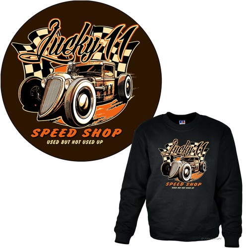 Sweatshirt hot rod - sweatshirt,