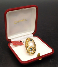MAJORICA SPILLA PLACCATA ORO CON ASTUCCIO ORIGINALE