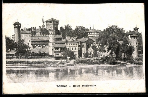 Torino borgo medioevale sul - torino,,