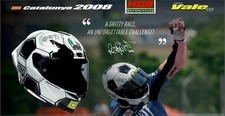 AGV Pista GPRR Valentino Rossi Catalunya 2008 Barcellona ACU FIM DOT Calcio Lge