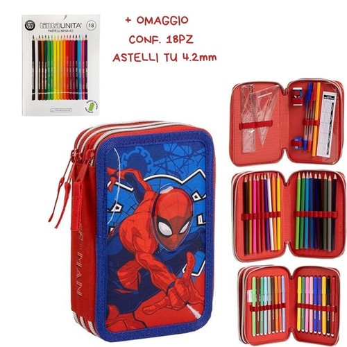 Astuccio spiderman 3zip - astuccio,