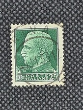 151. francobollo poste italiane Vittorio Emanuele III Re 25 cent