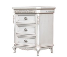 Weißer klassischer Nachttisch