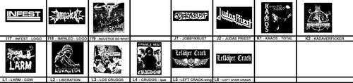 Patch punk crosta - -,