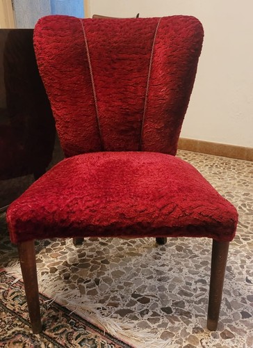 Due poltrone rosse anni - rosse, 60
