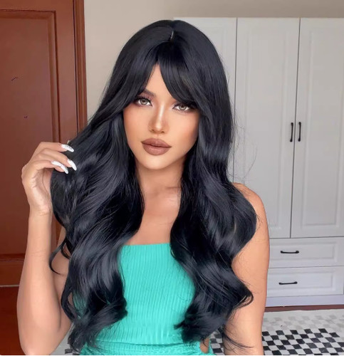 Capelli lunghi ricci neri