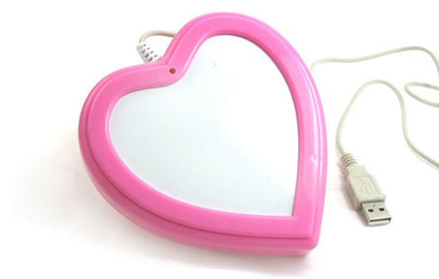 Scaldatazza usb cuore rosa - scaldatazza,