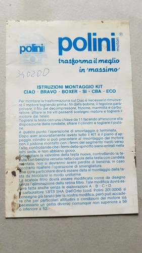 Polini manuale montaggio - , kit