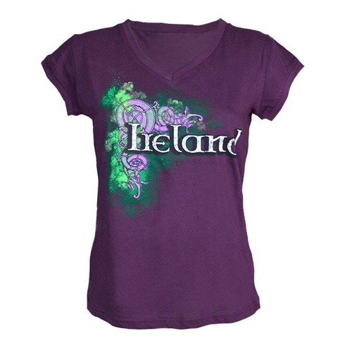 Purple women neck - purple, t-shirt