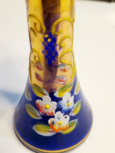 Antico vaso bocciolo smaltato