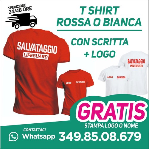 Shirt salvataggio rossa - t,