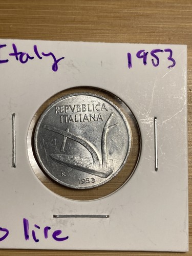 Italy 1953 lire - 10, free
