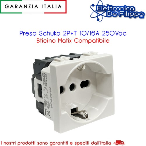 Presa schuko 10 16a - 2p-t, 10/16a