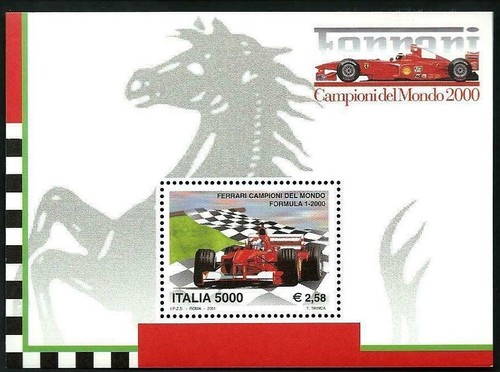 Italia 2001 foglietto ferrari - italia,