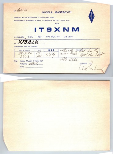 Cartolina ham radio qsl qso - qsl,