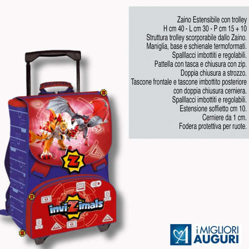 Zaino trolley invizimals - invizimals,