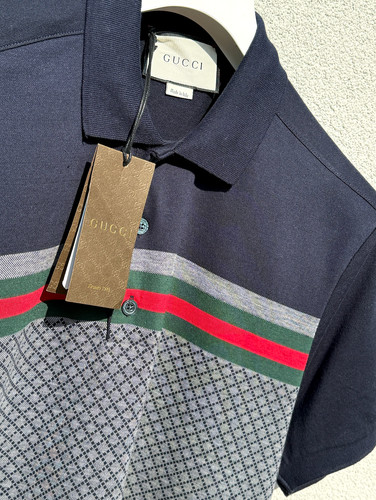 Gucci polo uomo grande blu - gucci,