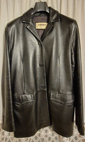 Giacca pelle conbipel nera - giacca,