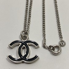 Collana chanel logo smalto - cc,