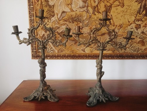 Coppia candelabri vintage - coppia,