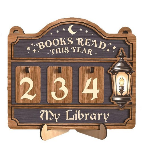 Book tracker vintage - in, legno