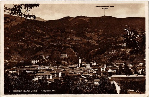 Cpa rocca canavese - rocca, panorama