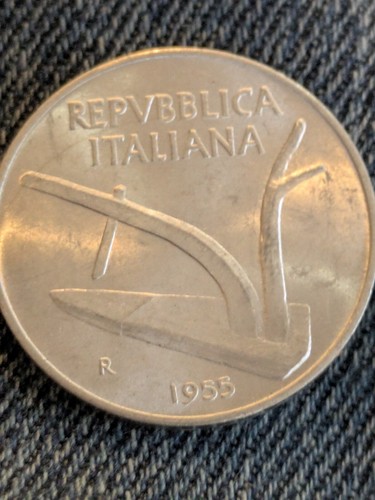 Italy lire 1955 coin - italy,