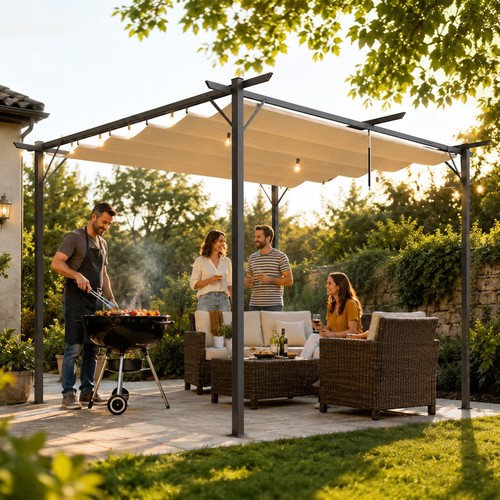 Pergola gazebo retrattile 3x4 - pergola,