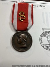 MEDAGLIA GUERRA ITALO-AUSTRIACA  CON SPILLA REGI FERROVIERI