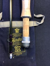 Canna da pesca a mosca vintage Hardy Favourite grafite 9 piedi #6/7 linee 1982