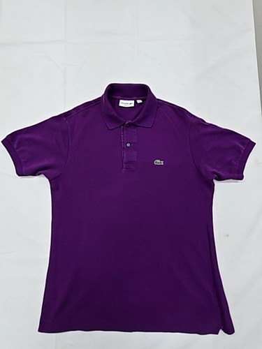Polo lacoste viola cotone - polo,