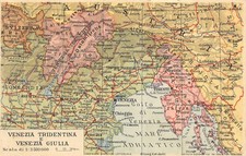 D3033) CARTOLINA VENEZIA TRIDENTINA GIULIA GOLFO AUSTRIA MAPPA CARTINA 