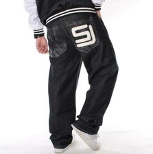 Jeans uomo denim nero gamba