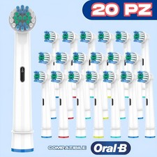 20 Testine Di Ricambio Compatibili Oral-B Braun Spazzolino Elettrico Pulizia Pro