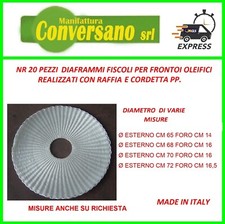 PZ 20 DIAFRAMMI FISCOLI A 59 RAGGI IN RAFIA PP PER FRANTOI OLEIFICI DI VARIE MIS