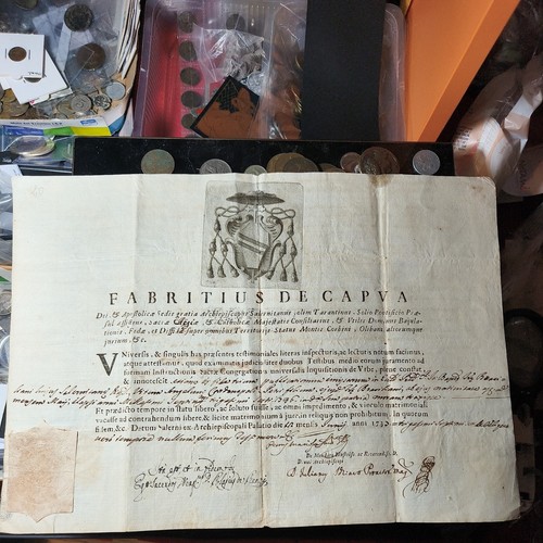 Raro documento antico 1732 - raro,