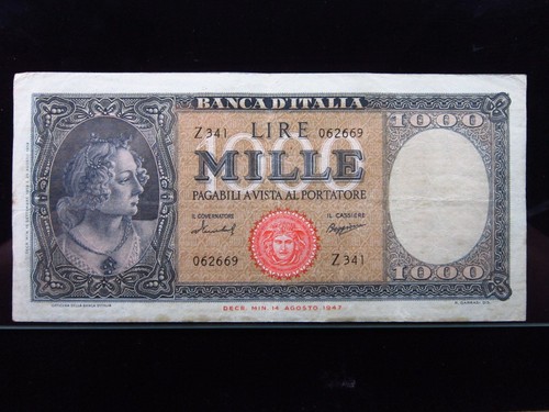 Italy 1000 lire 1947 - 1000, aug